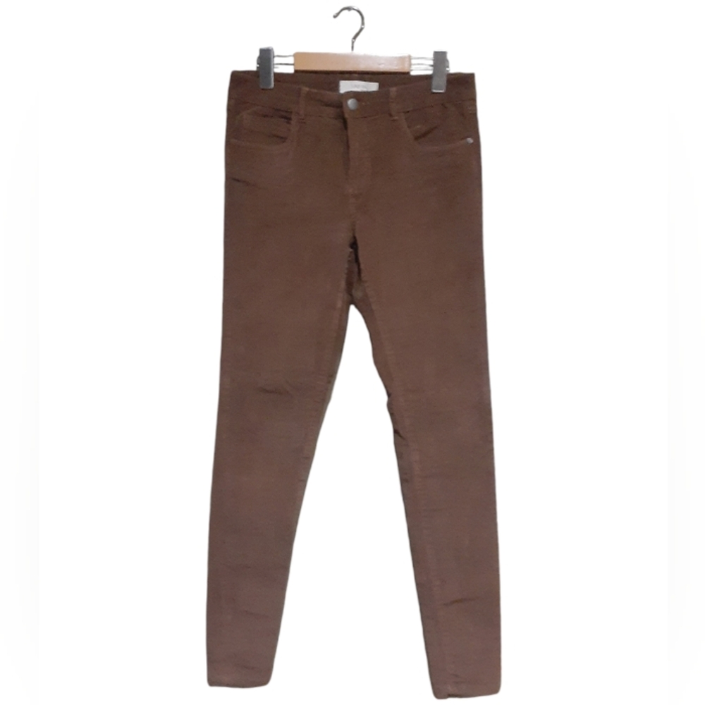 LIQUIDx Casual Women's Corduroy Pants Brown Mid-Rise Skinny Size 9/10